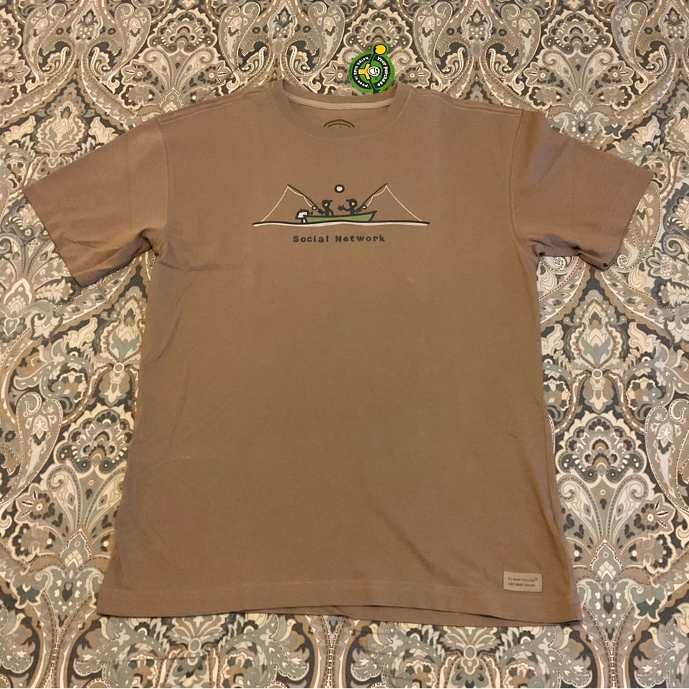 NWT Life Is Good Social Network Short Sleeve Tee Sz Medium